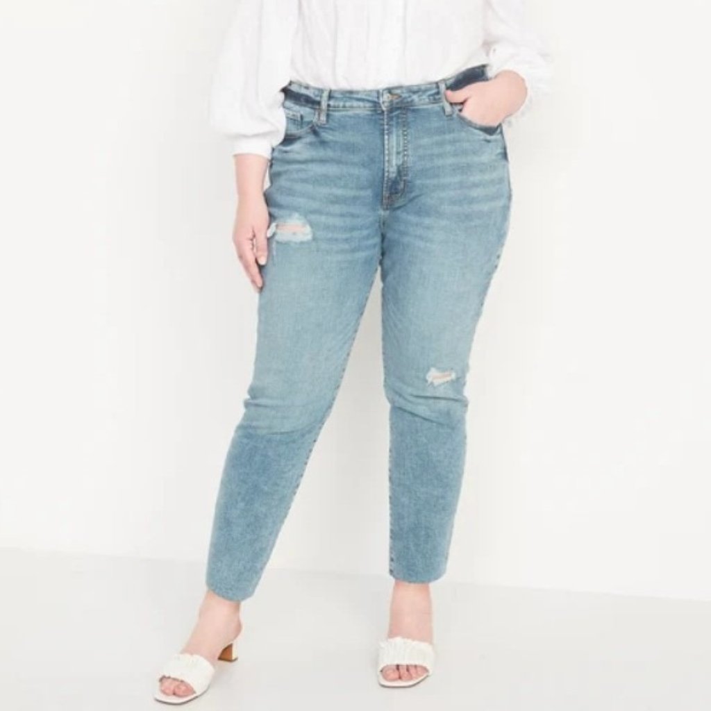 Old Navy High Rise Og Straight Jeans Plus Size 24 Secret Smooth Cora Wash 876708